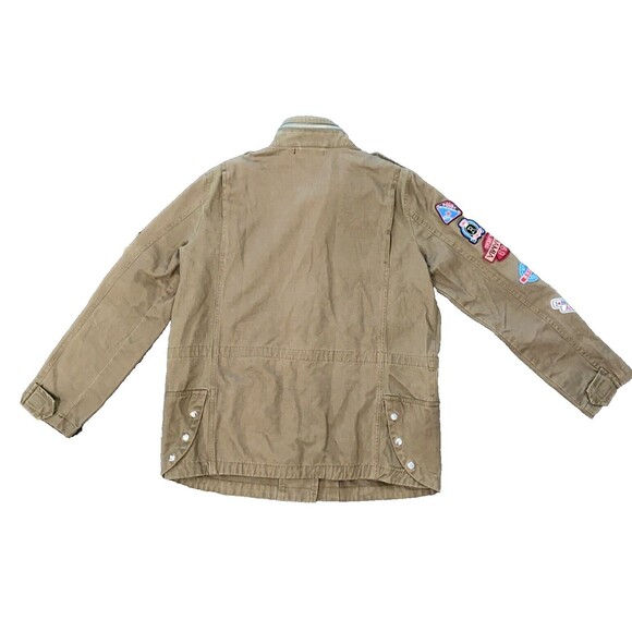 ROMEO & JULIET COUTURE Patches Patchwork Green Long Sleeve Cargo Jacket Medium - Picture 9 of 16